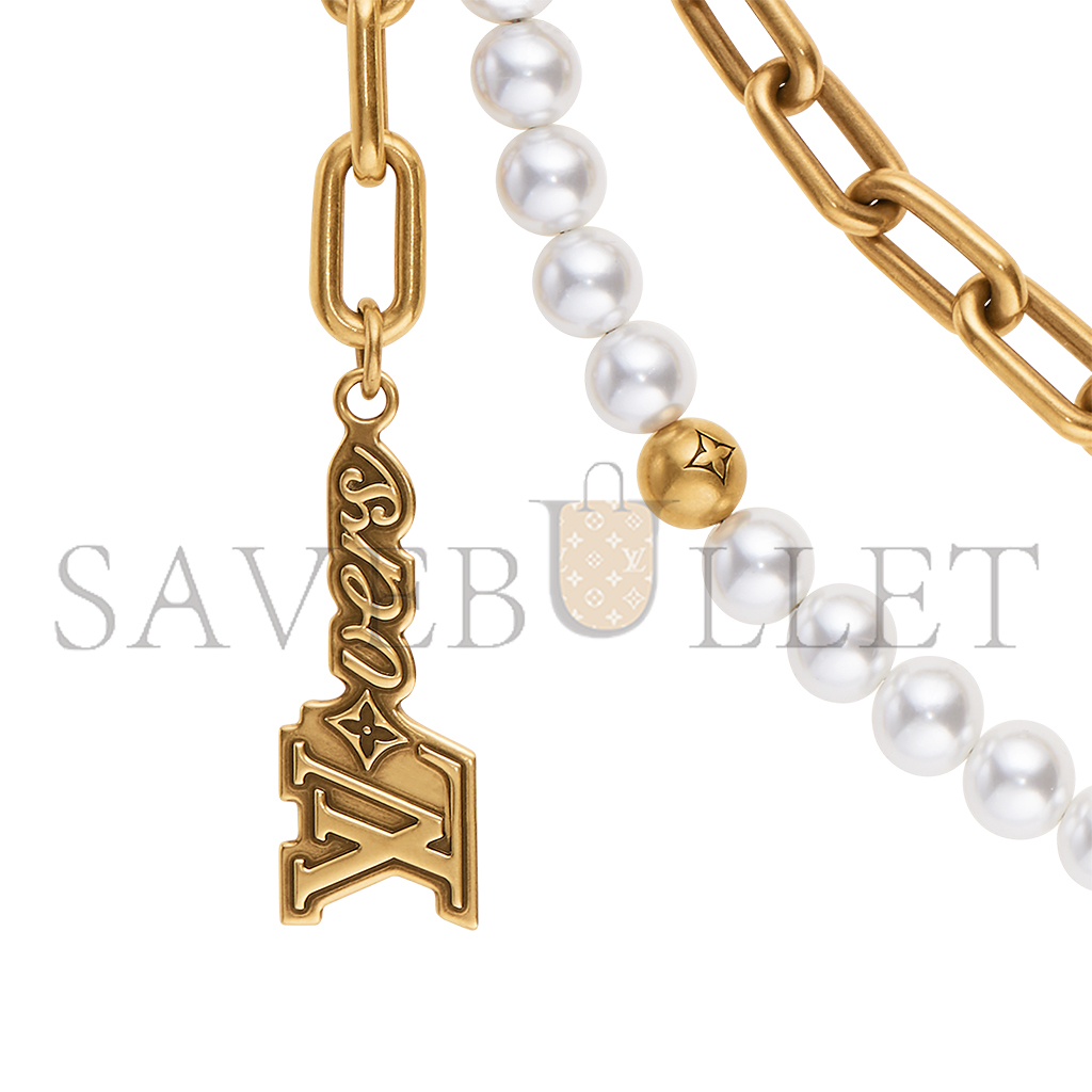 l**is V*t*n chain belt pearls bag charm m01689